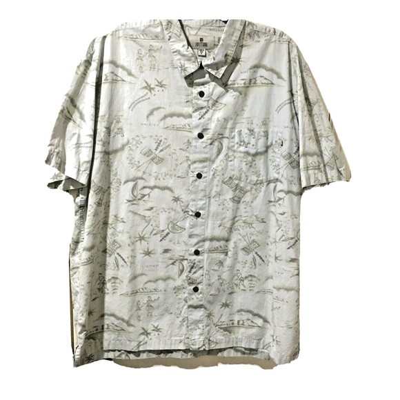 Mens Hawaiian Shirt Tiki Wakiki Surf Hulu Dancer 100% Cotton Short Sleeve Sx XL - Picture 2 of 6